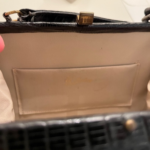 Vintage Sterling lizard frame handbag - Picture 6 of 9